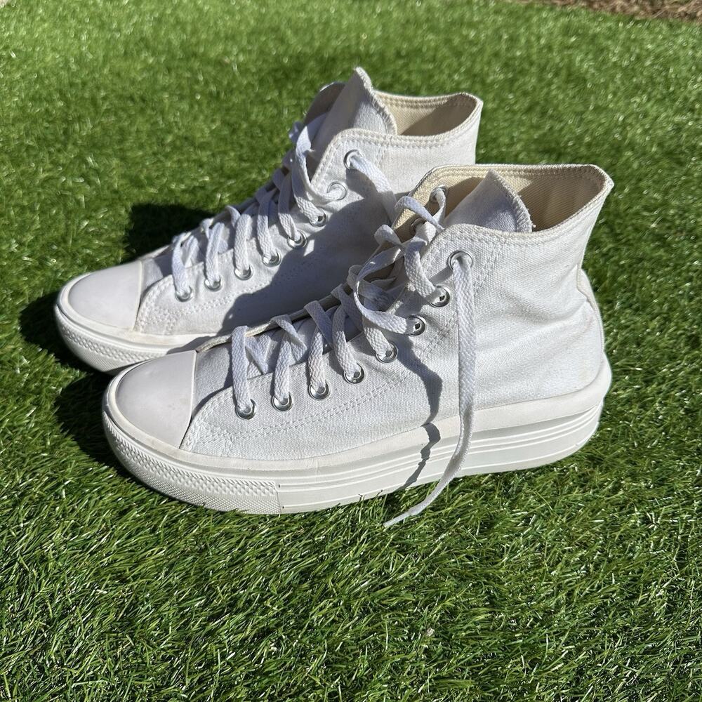 Converse Chuck Taylor All Star High Platform Move Shoes‎ Womens Size 10 White